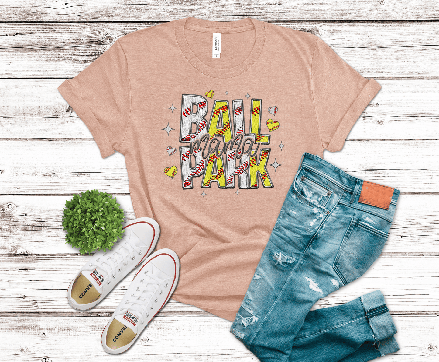 Embroidery Ball Park Mama | DTF Heat Transfer - Griffin Expressions
