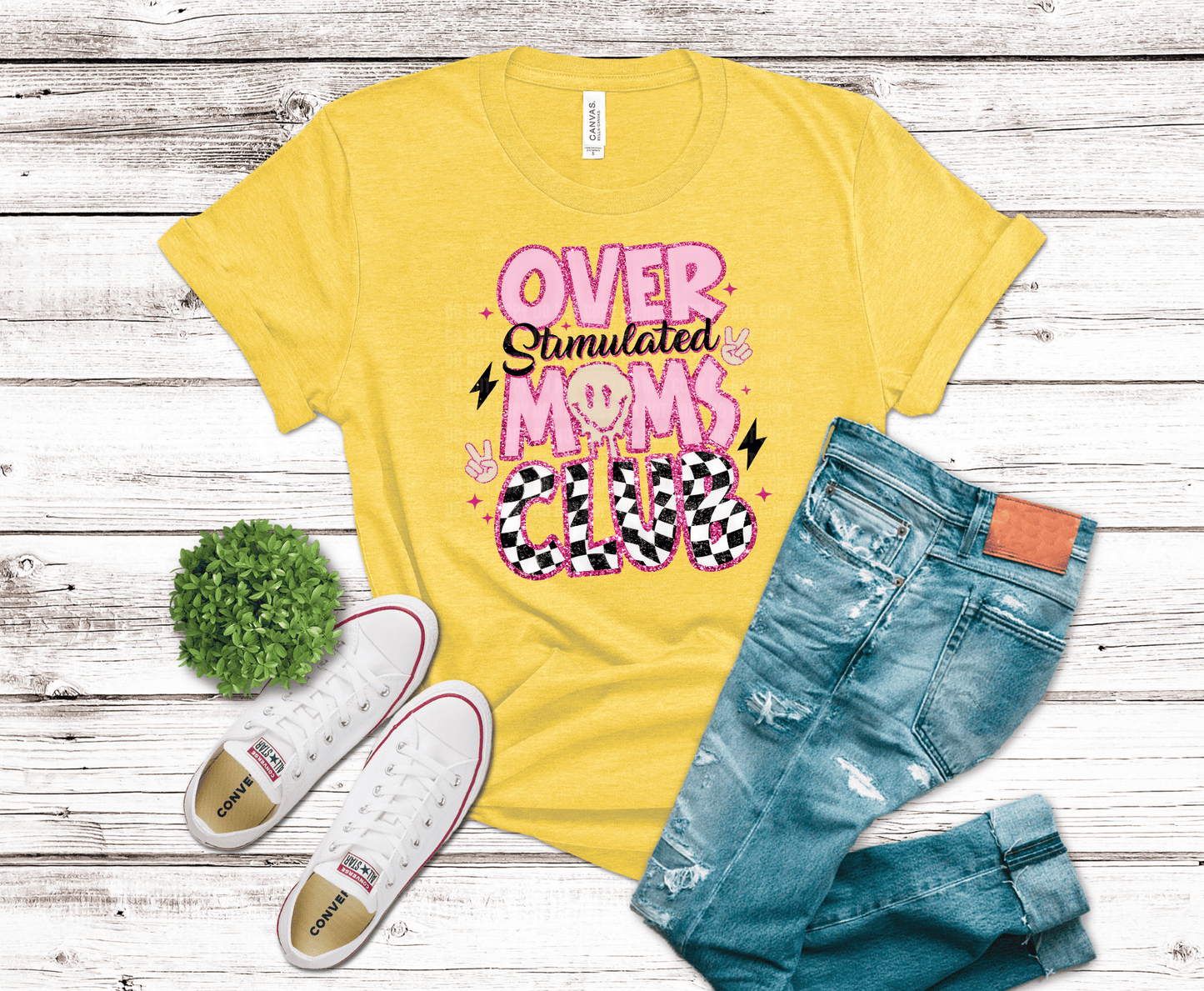Overstimulated Moms Club | DTF Heat Transfer - Griffin Expressions