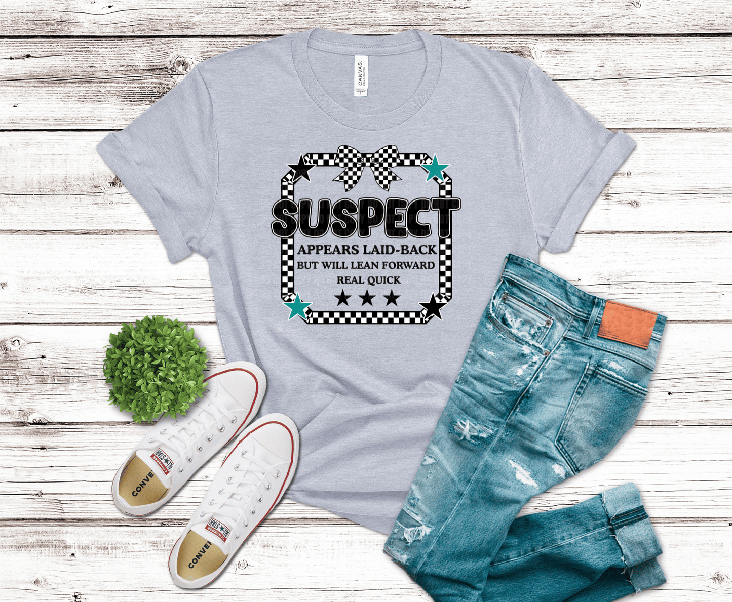 Suspect Appears Laid Back | DTF Heat Transfer