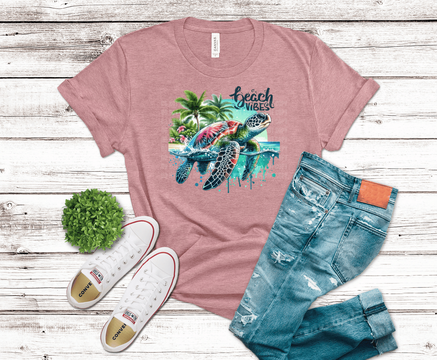 Beach Vibes Turtle | DTF Heat Transfer