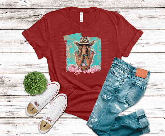 Praying Country Girl | DTF Heat Transfer