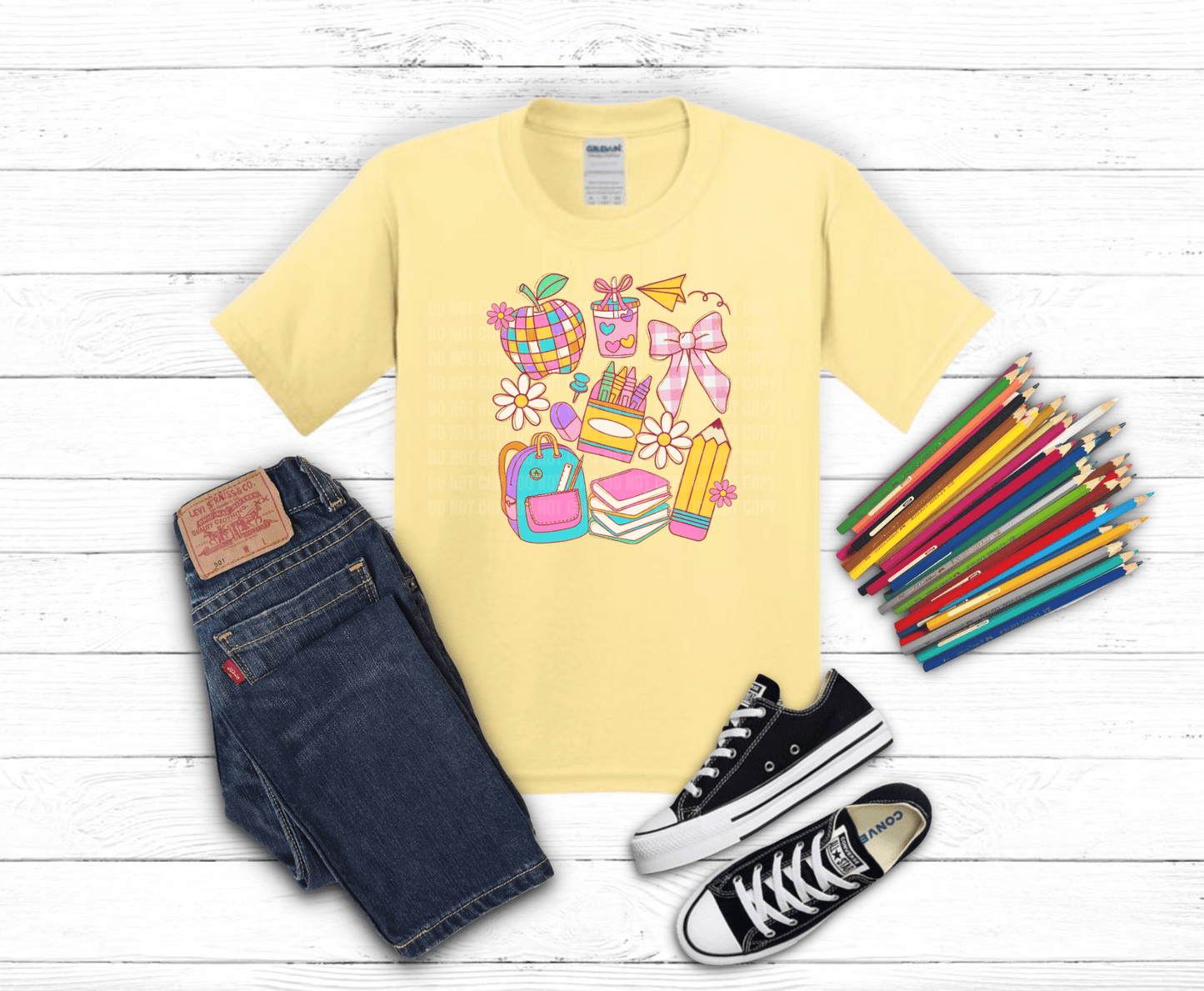 Premade DTF Transfer Gang Sheet For Graphic Tees | Back To School