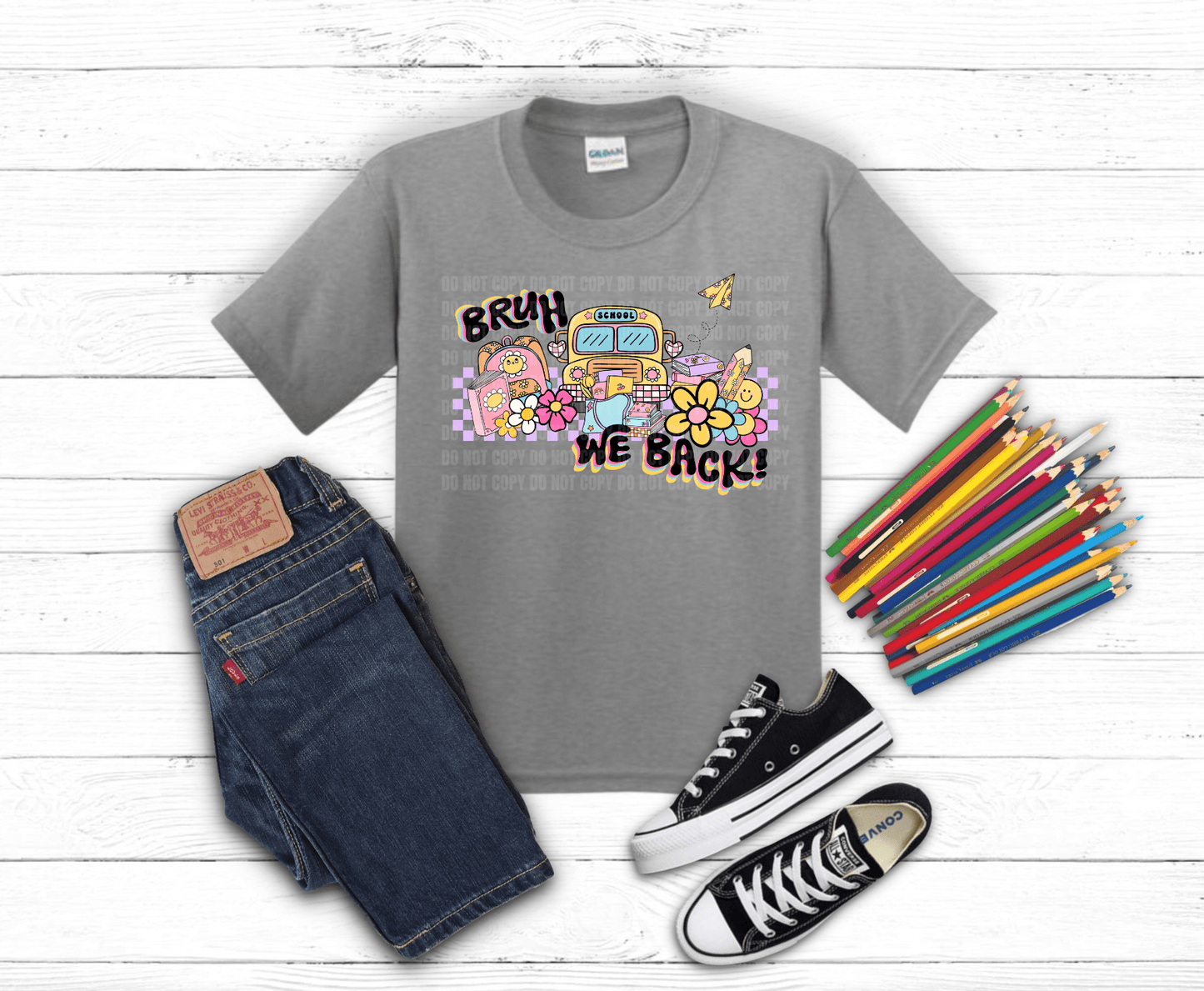 Premade DTF Transfer Gang Sheet For Graphic Tees | Back To School