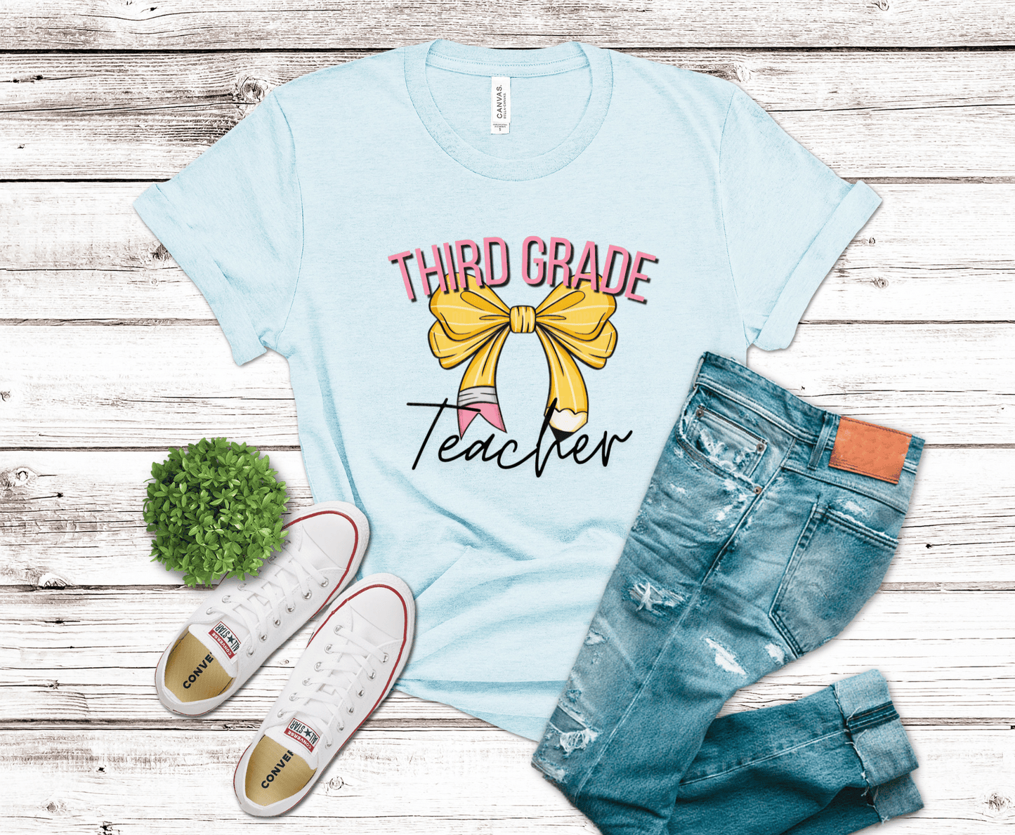 3rd Grade Bow Teacher | DTF Heat Transfer