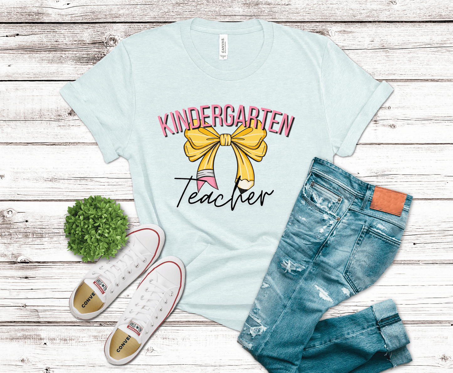 Kindergarten Bow Teacher | DTF Heat Transfer