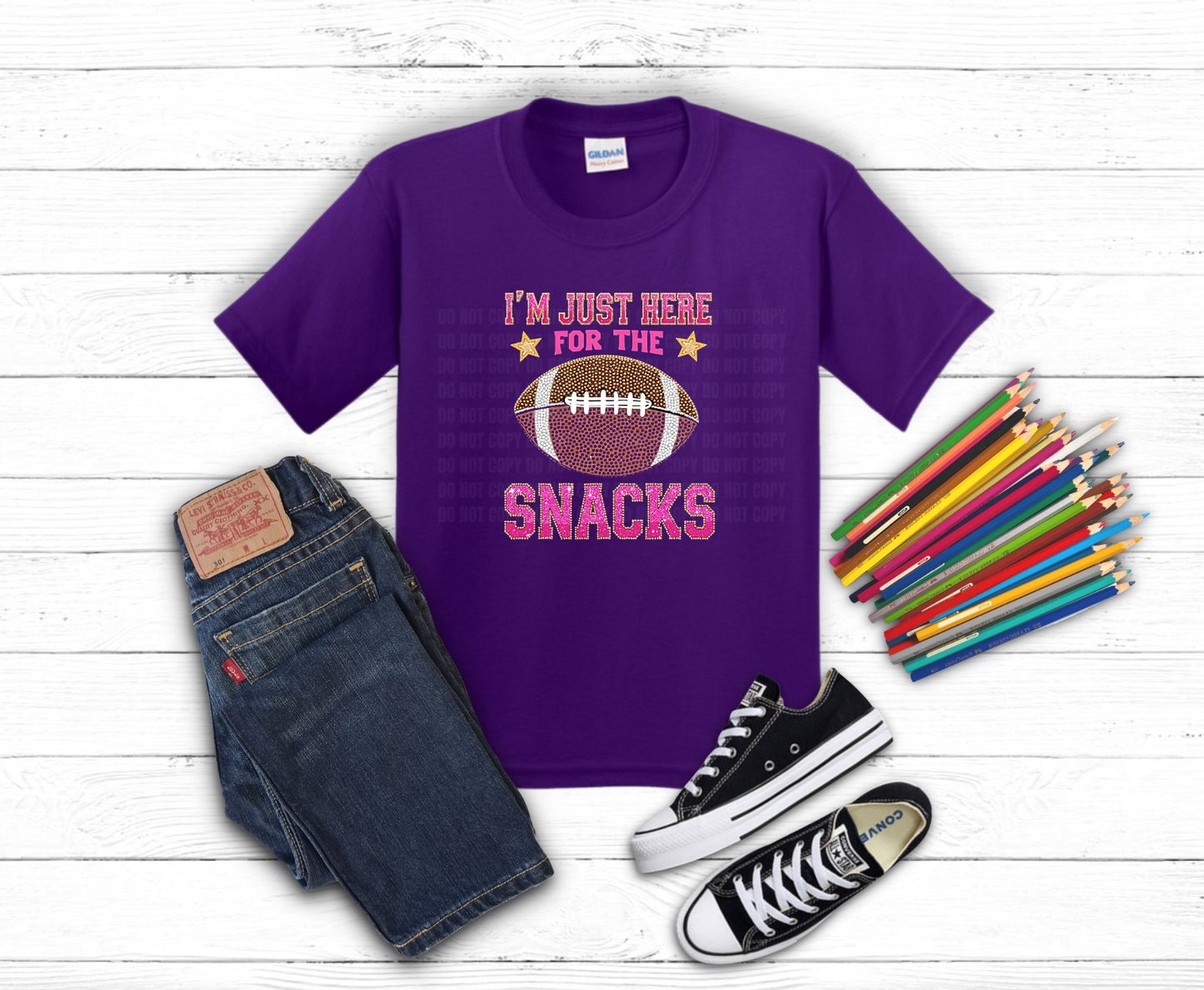 Premade DTF Transfer Gang Sheet For Graphic Tees | Youth Girl Football Fan