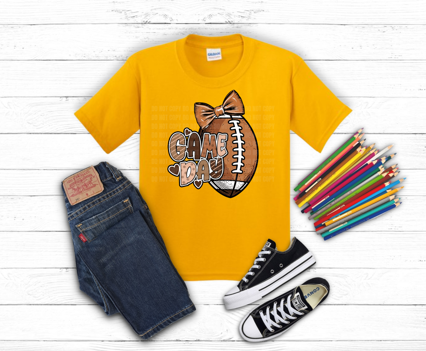 Premade DTF Transfer Gang Sheet For Graphic Tees | Youth Girl Football Fan