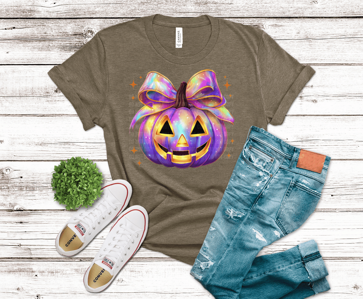 Premade DTF Transfer Gang Sheet For Graphic Tees | Iridescent Halloween
