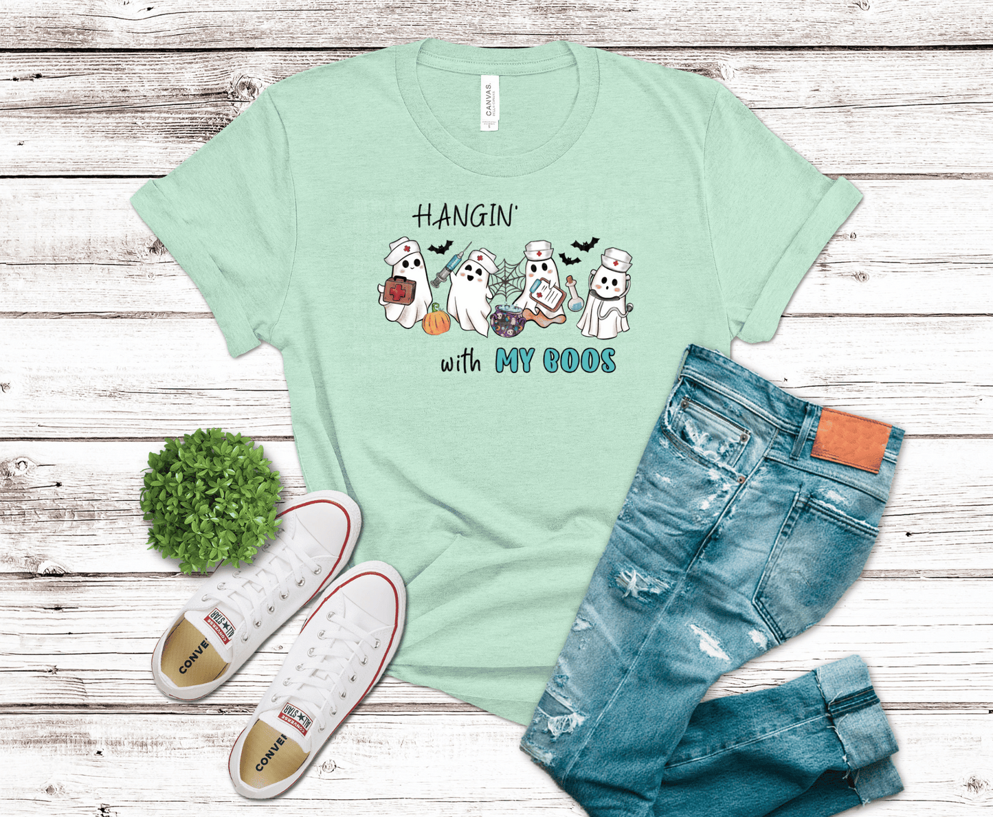 Premade DTF Transfer Gang Sheet For Graphic Tees | Spooky Nurse