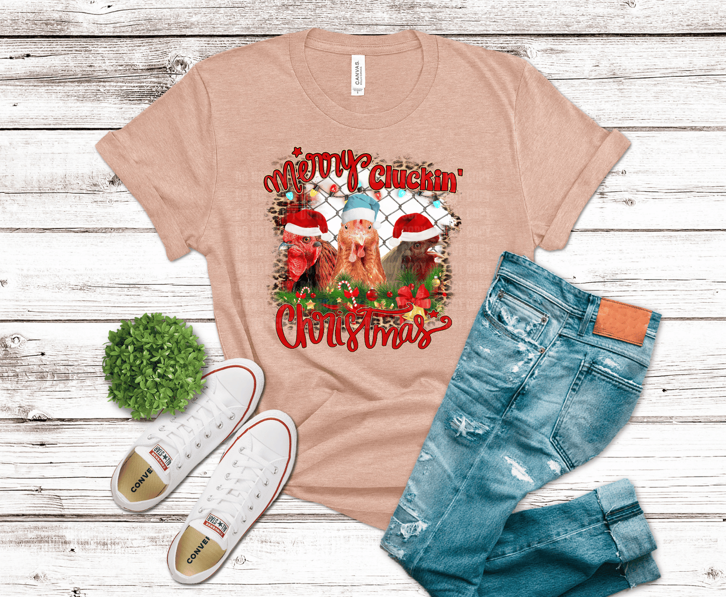 Premade DTF Transfer Gang Sheet For Graphic Tees | Christmas Farm Life