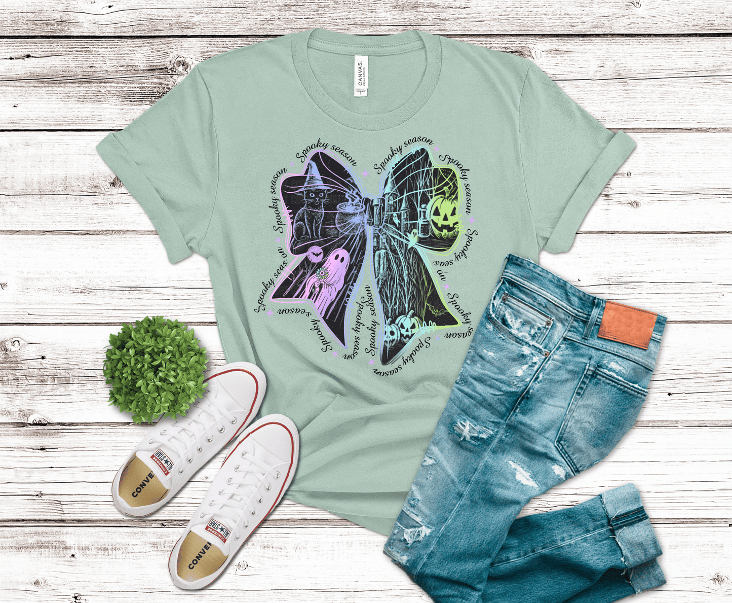 Premade DTF Transfer Gang Sheet For Graphic Tees | Neon Halloween