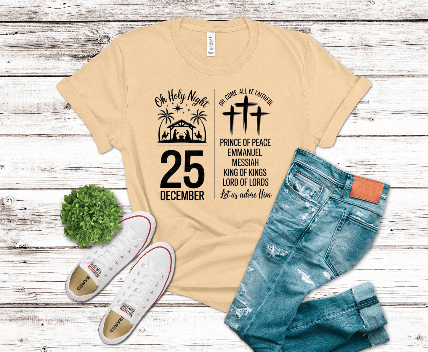 Premade DTF Transfer Gang Sheet For Graphic Tees | Faithful Christmas