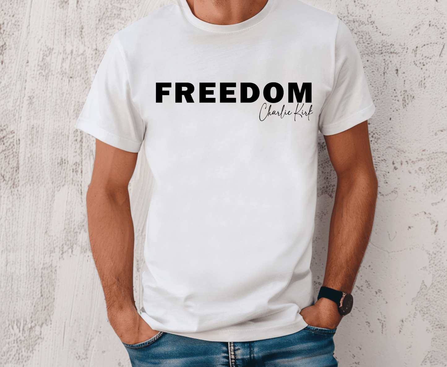 Freedom Charlie Kirk BLK | DTF Heat Transfer