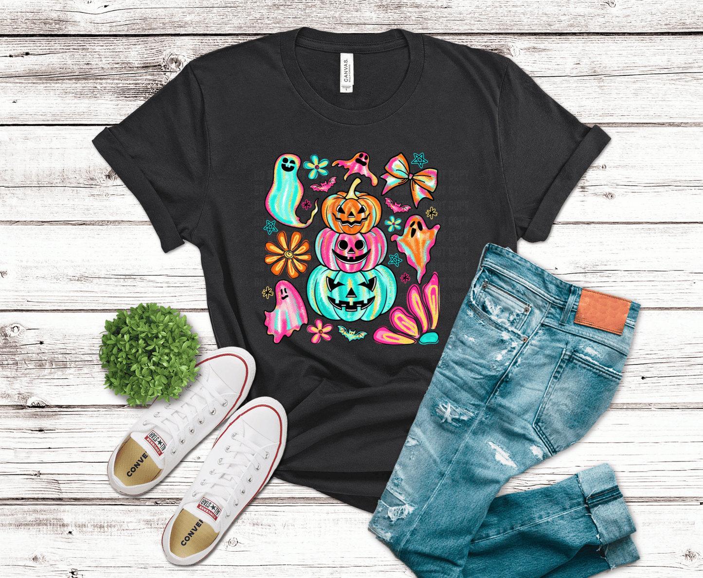 Colorful Pumpkin Halloween | DTF Heat Transfer