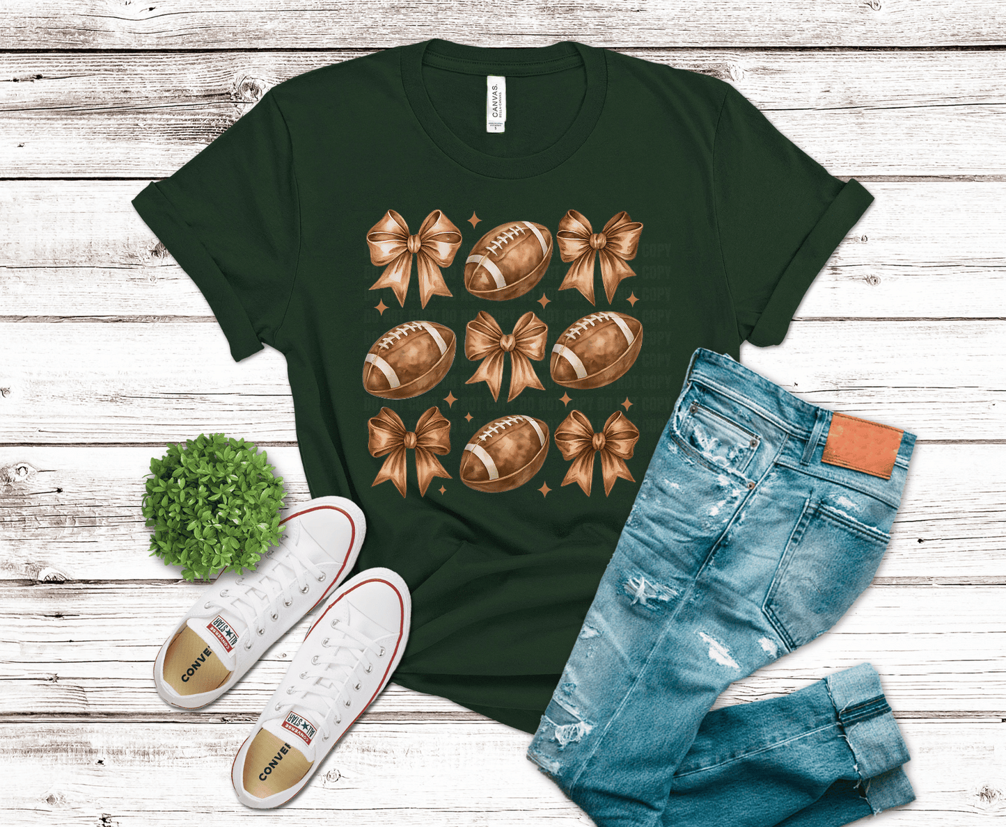 Coquette Football Bows | DTF Heat Transfer