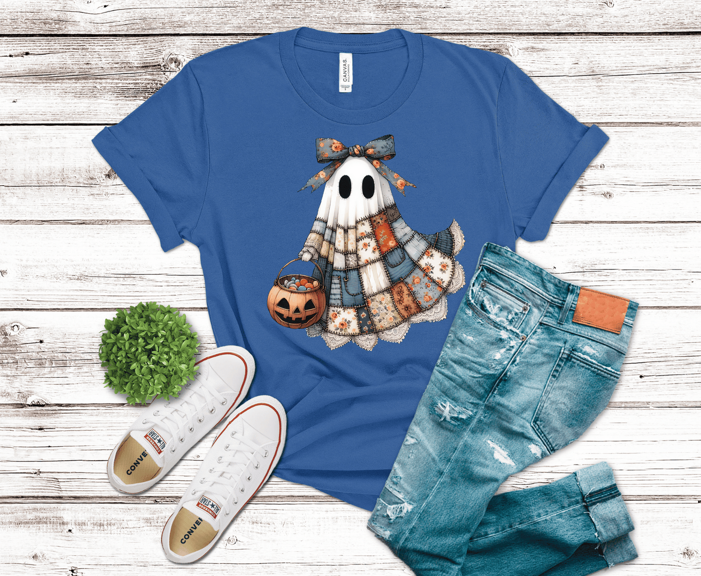 Patchwork Ghost | DTF Heat Transfer