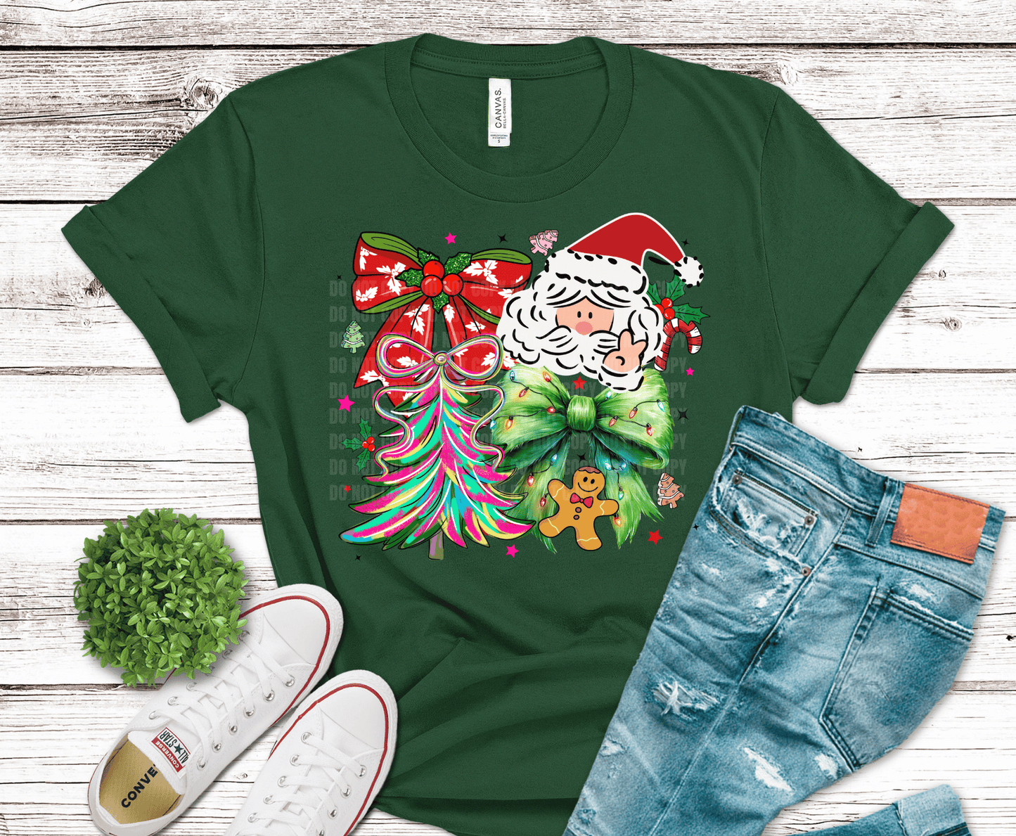 Santa Christmas Sketch | DTF Heat Transfer