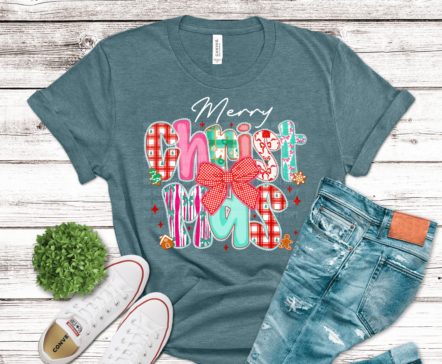 Merry Christmas Lace | DTF Heat Transfer