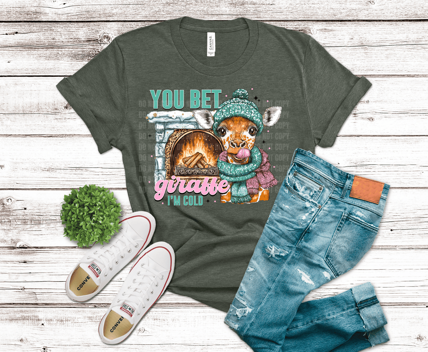 Giraffe I'm Cold | DTF Heat Transfer