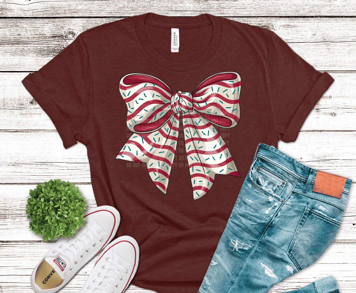 Christmas Cake Bow | DTF Heat Transfer