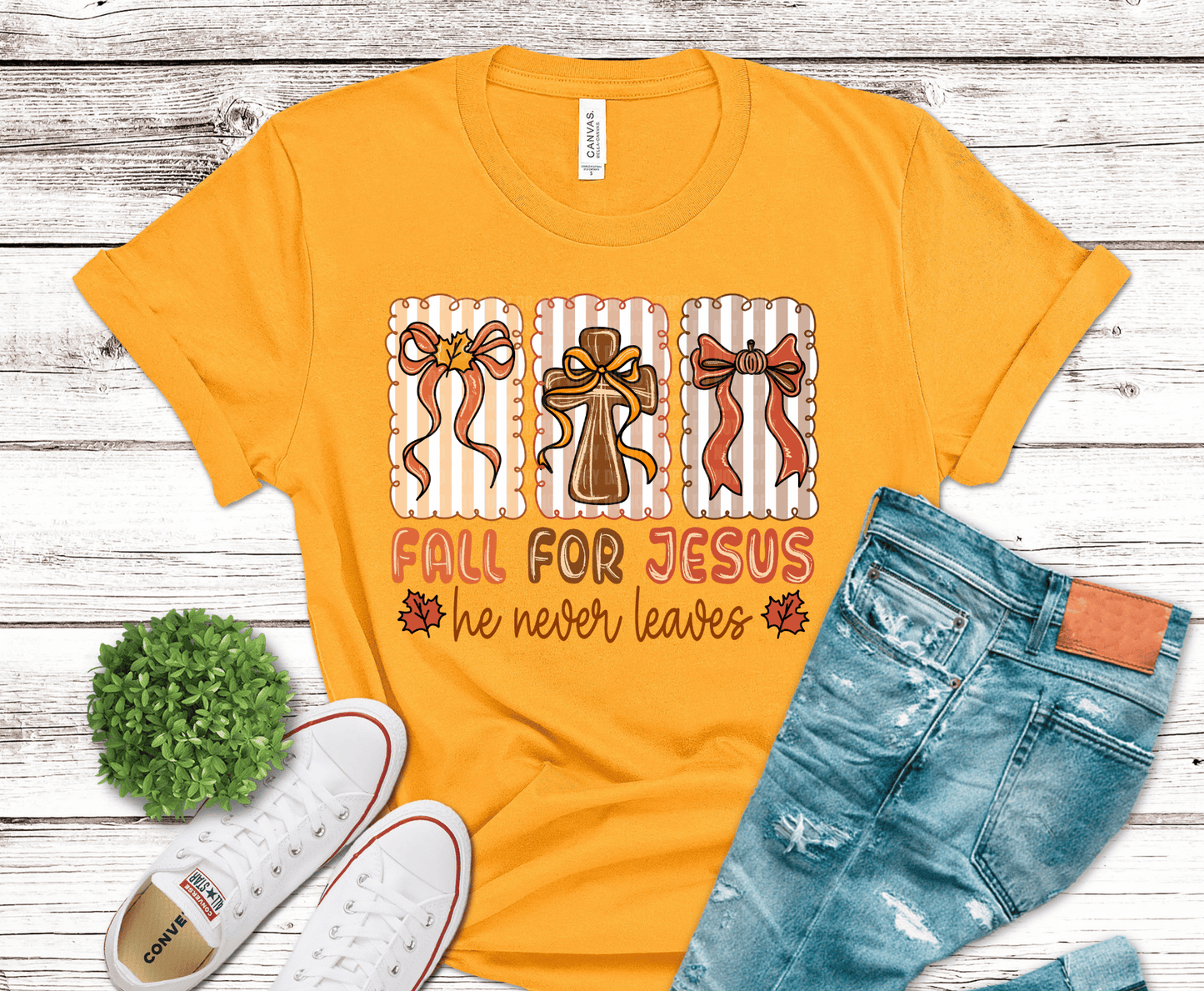 He Never Leaves | DTF Heat Transfer