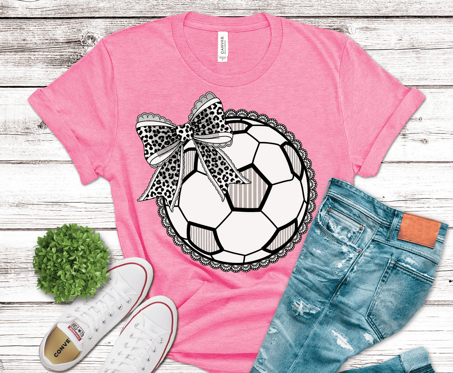 Lace Soccer Ball | DTF Heat Transfer