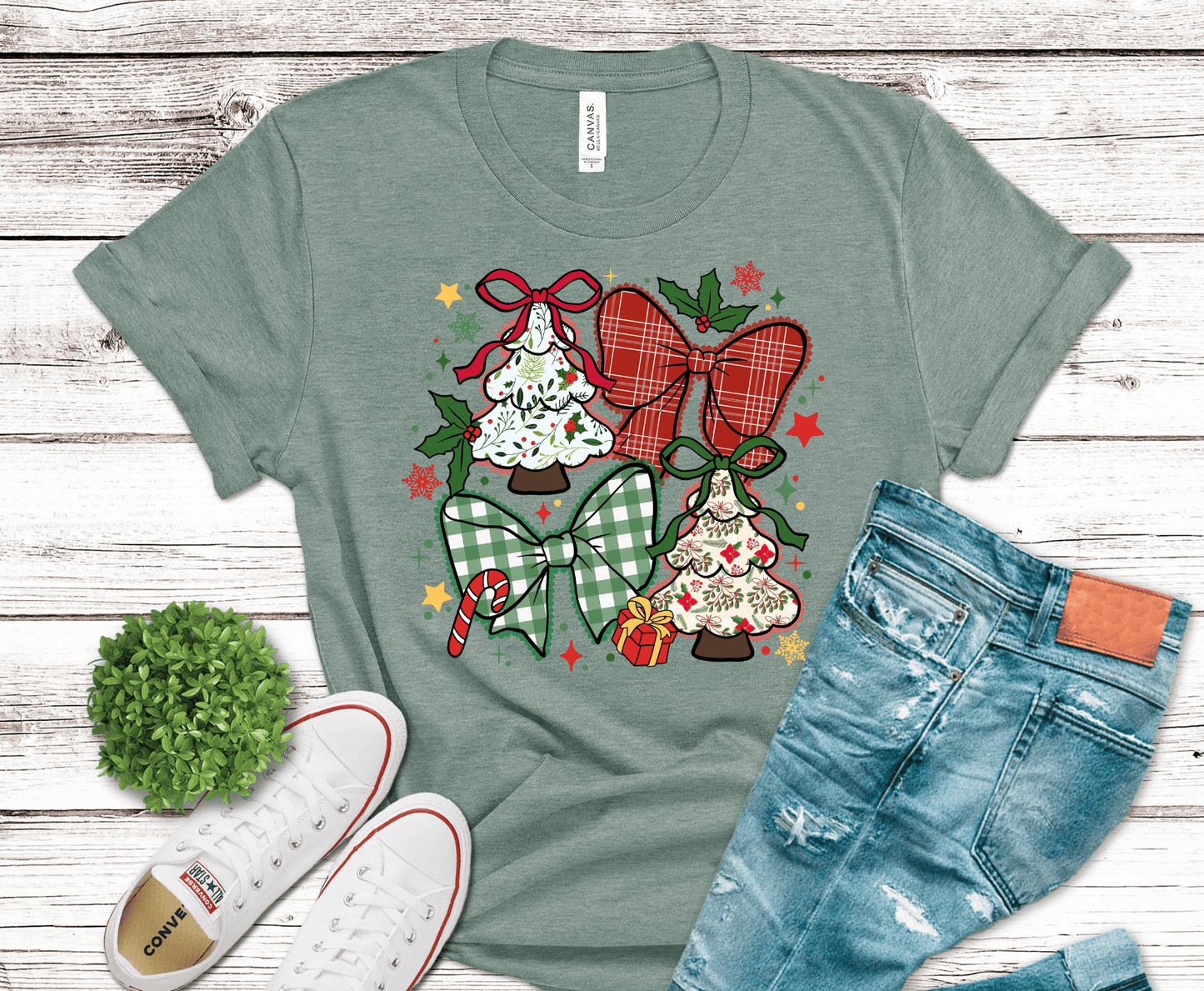 Christmas Bow Tree | DTF Heat Transfer