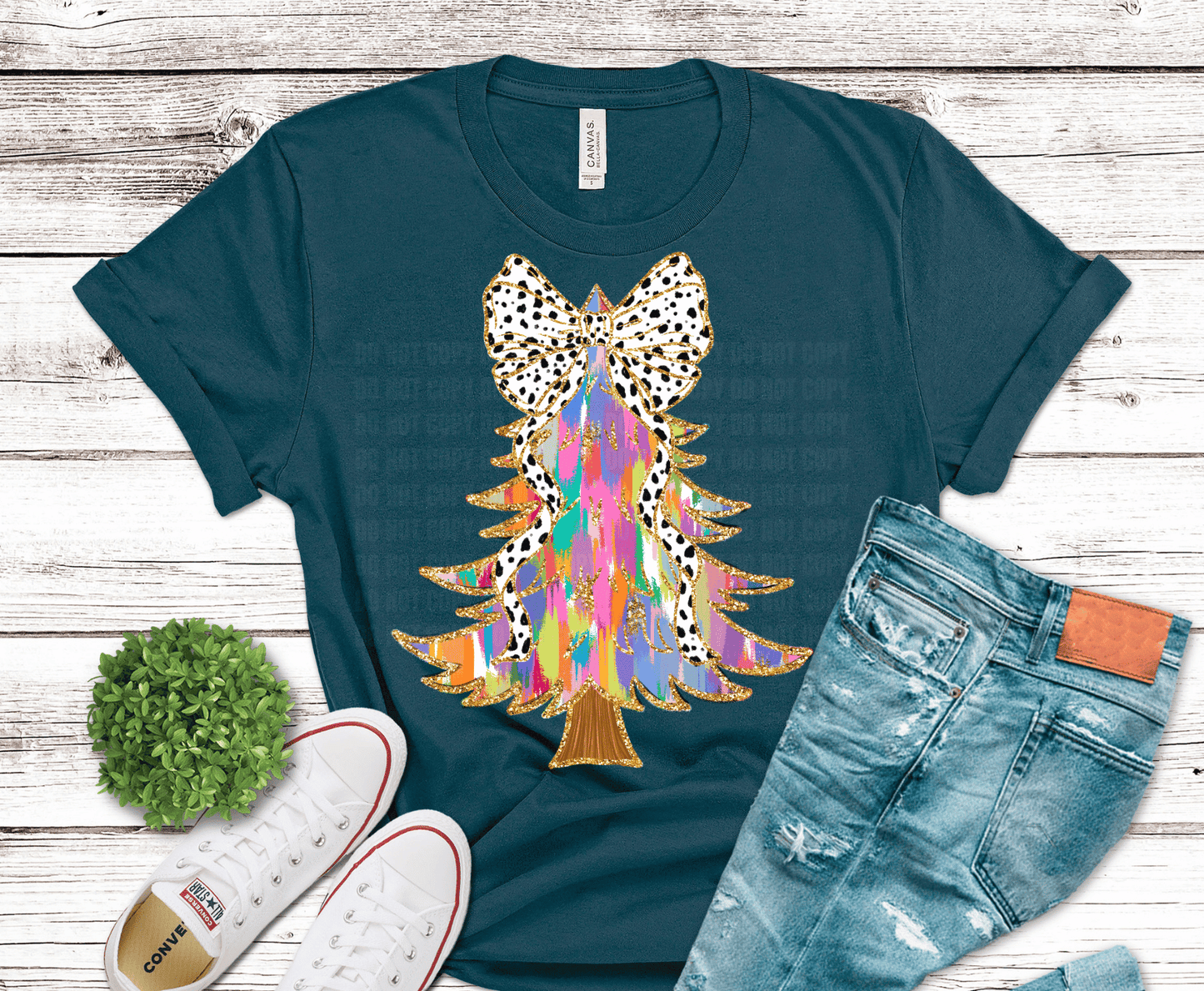 Colorful Christmas Tree | DTF Heat Transfer