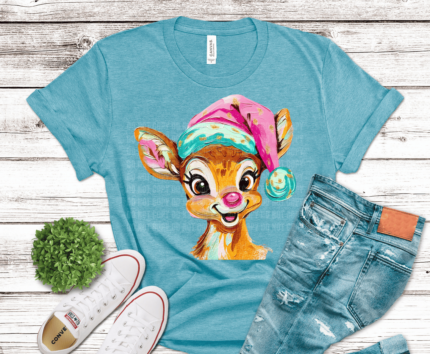 Painted Reindeer | DTF Heat Transfer