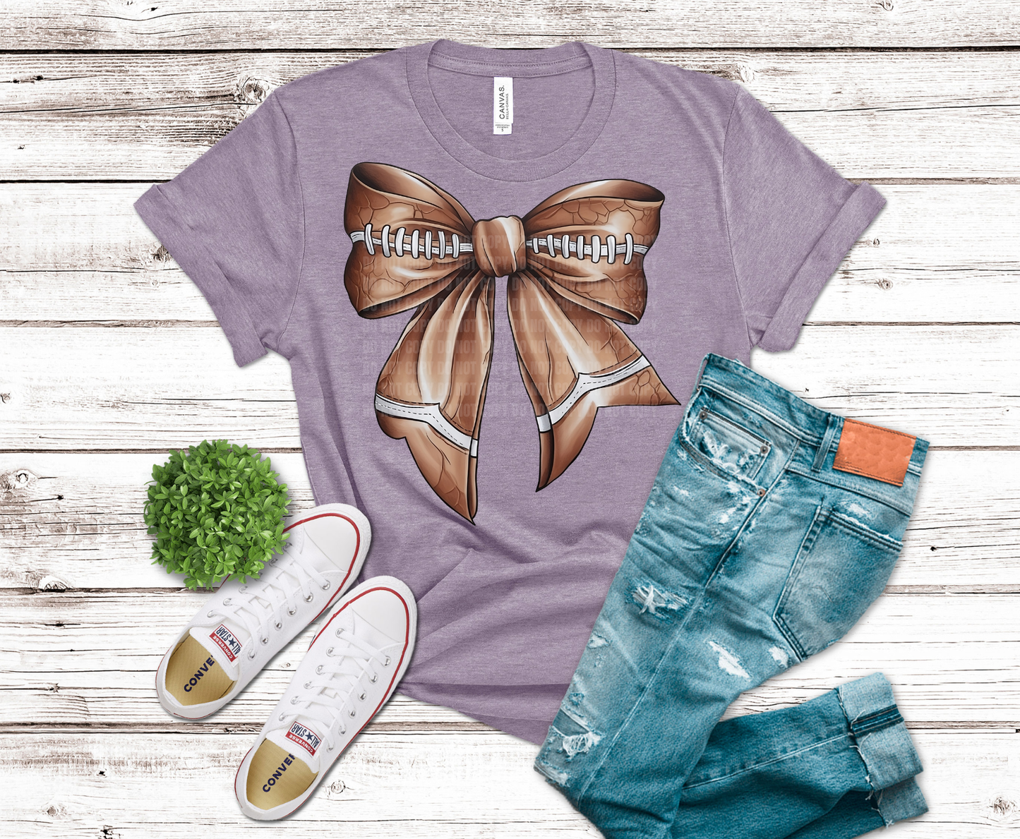 Football Bow | DTF Heat Transfer