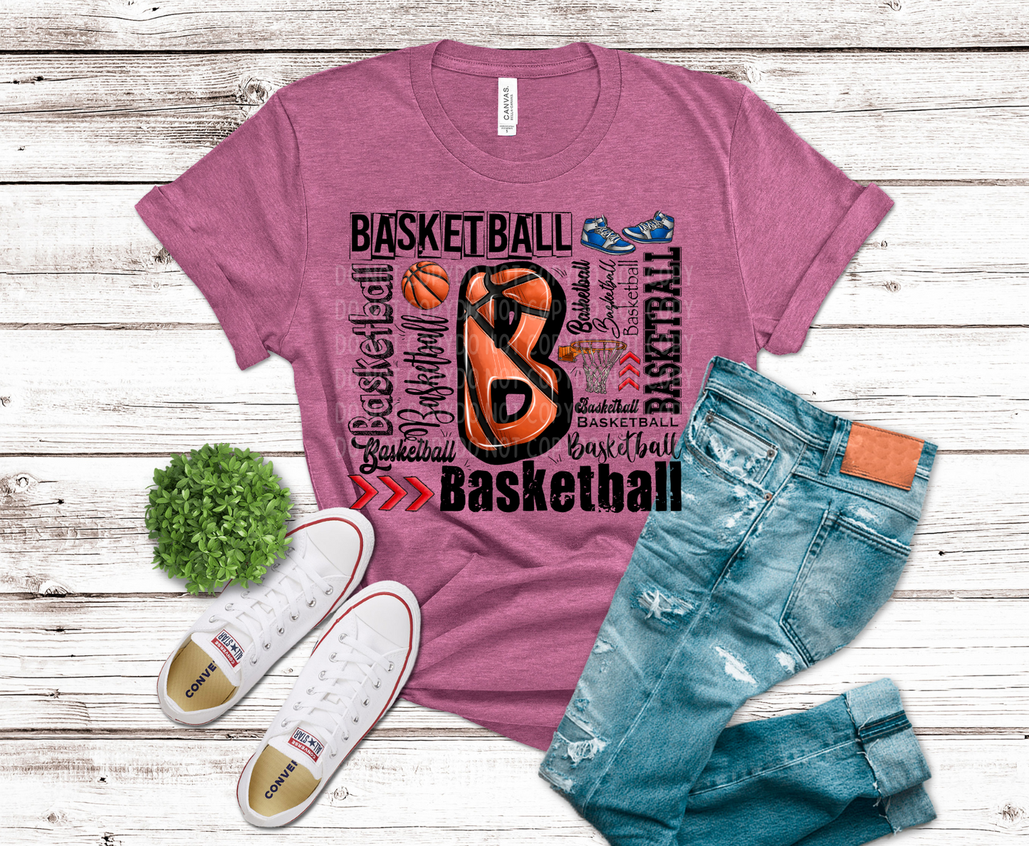 Youth Basketball | Premade DTF Transfer Gang Sheet For Graphic Tees