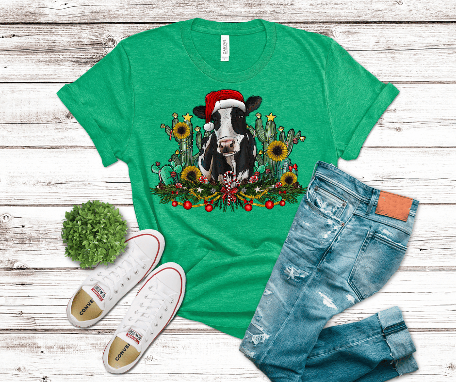 Cactus Christmas Cow | DTF - Griffin Expressions