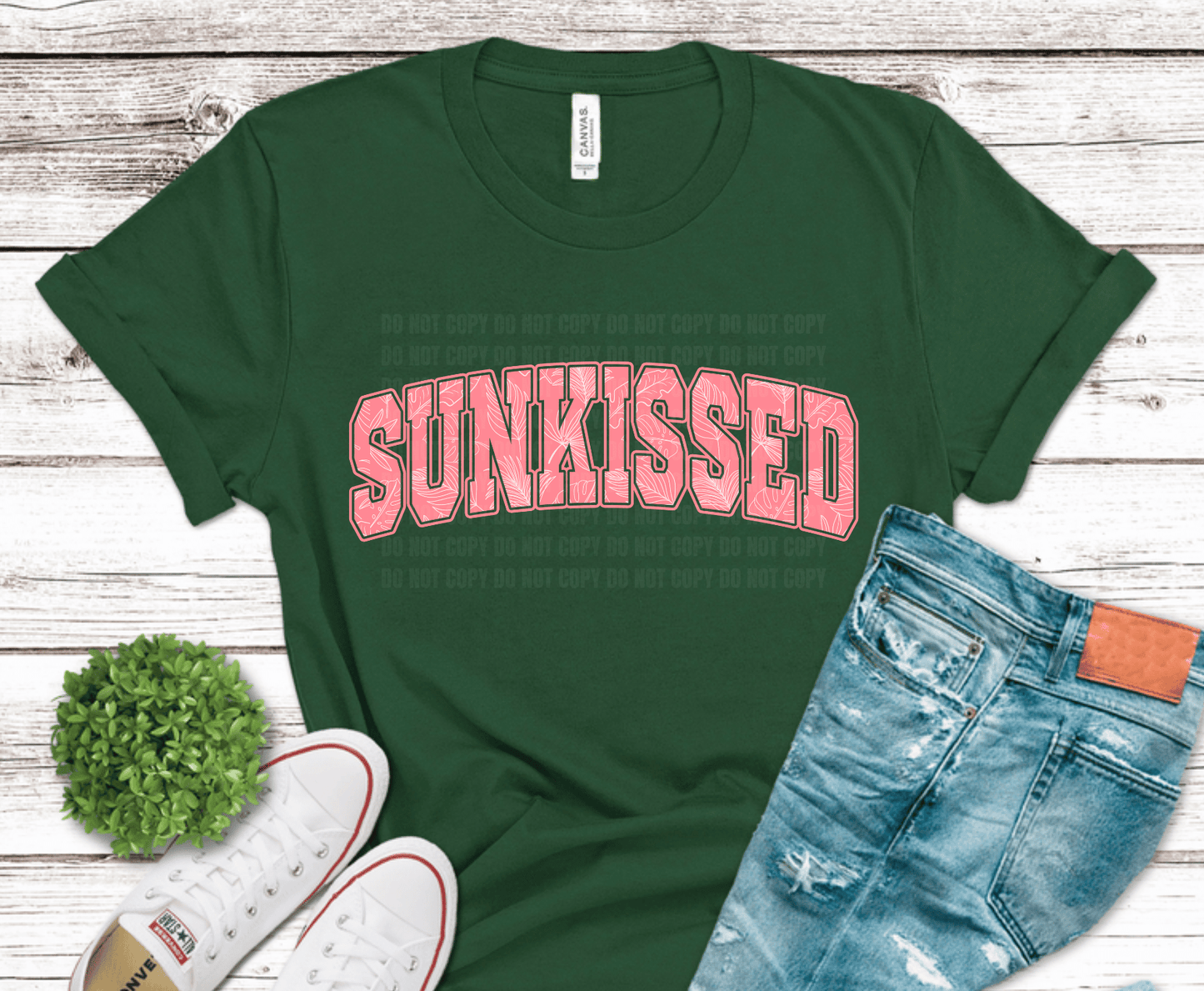 Sunkissed Peach lettering DTF transfer, ready to press heat transfer for summer shirts