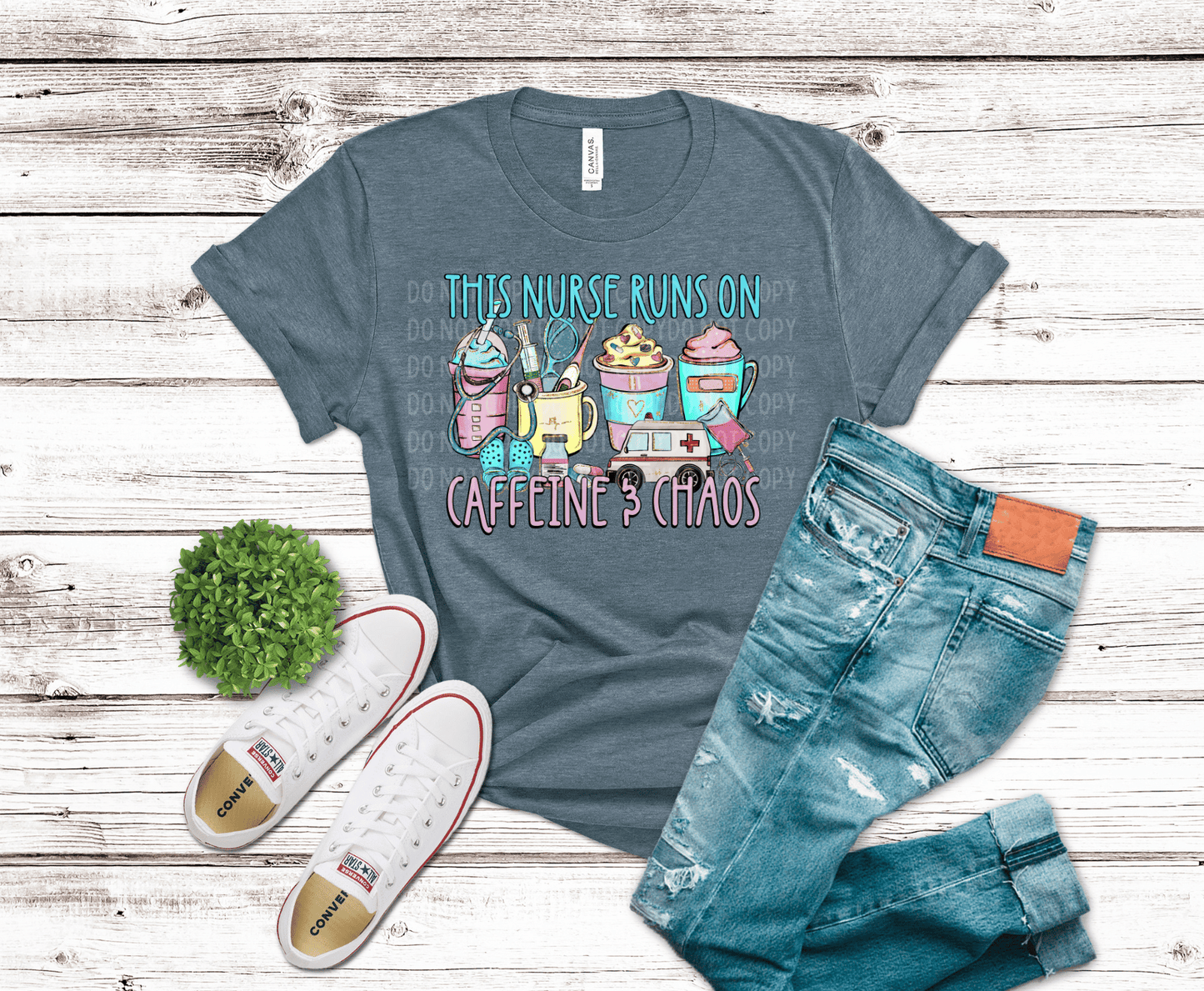 This Nurse Runs On Caffeine Chaos | DTF - Griffin Expressions