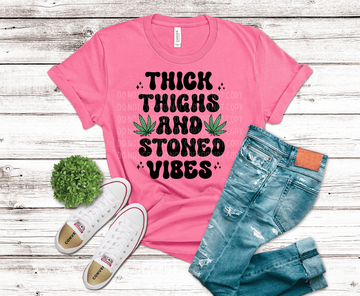 Thick Thighs Stoned Vibes | DTF - Griffin Expressions