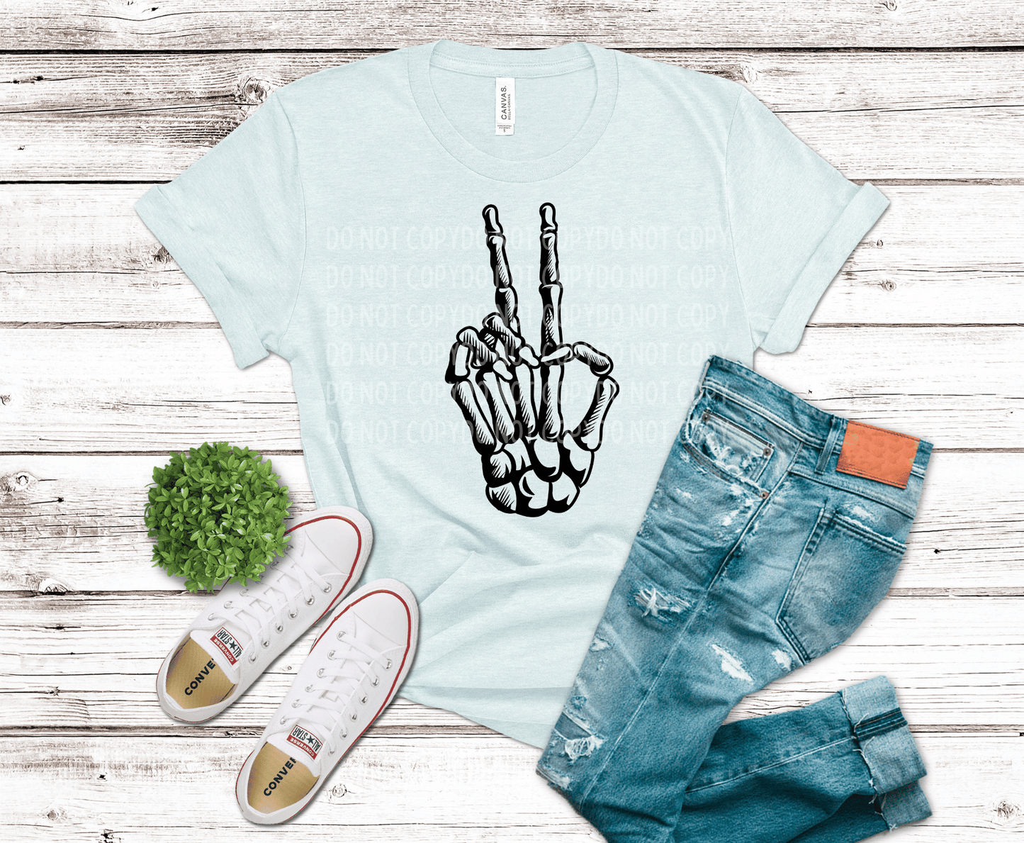 Skull Hand Peace | DTF - Griffin Expressions