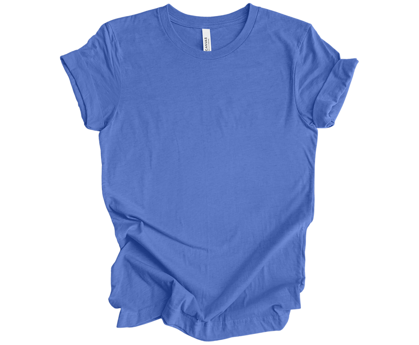 BELLA+CANVAS ® Unisex Heather CVC Short Sleeve Tee | Heather Columbia Blue - Griffin Expressions