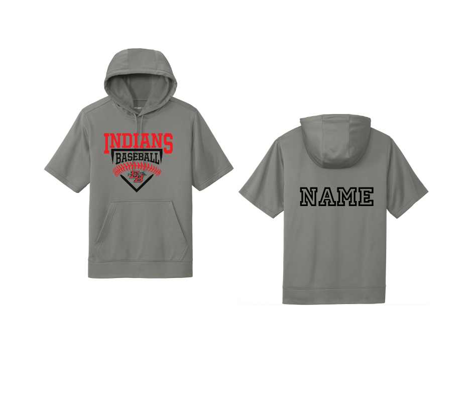 EB Baseball | Short Sleeve Hoodie - Griffin Expressions