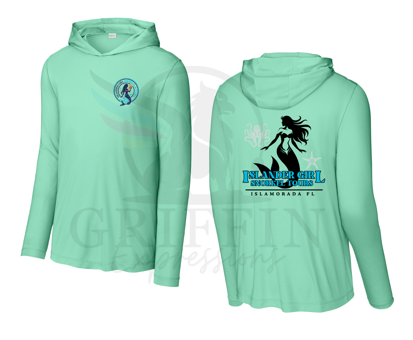 Islander Girl | Long Sleeve w/ Hood | Seafoam