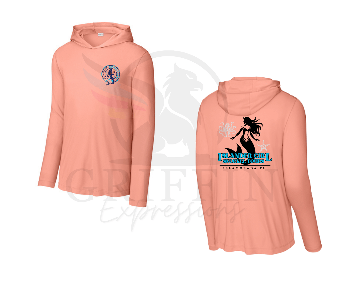 Islander Girl | Long Sleeve w/ Hood | Coral
