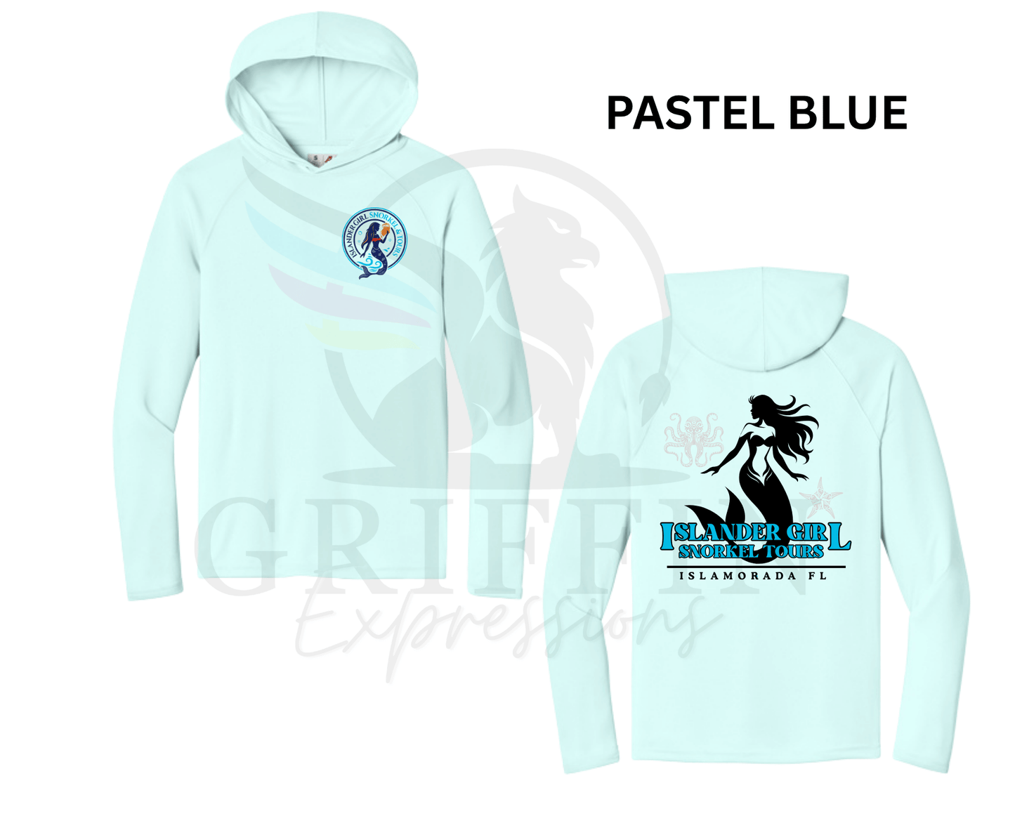 Islander Girl | Long Sleeve w/ Hood | Pastel Blue
