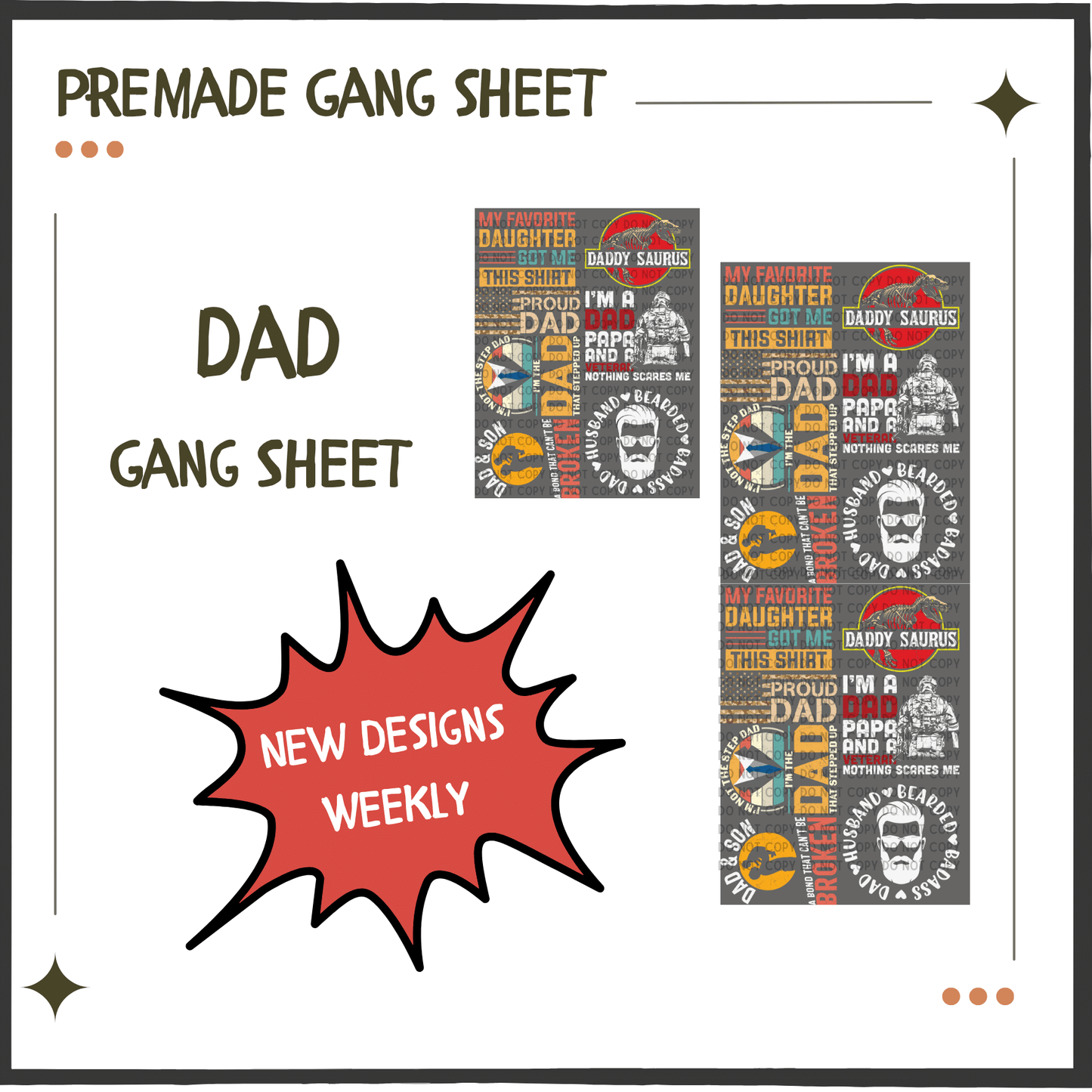 Premade Gang Sheet | Dads