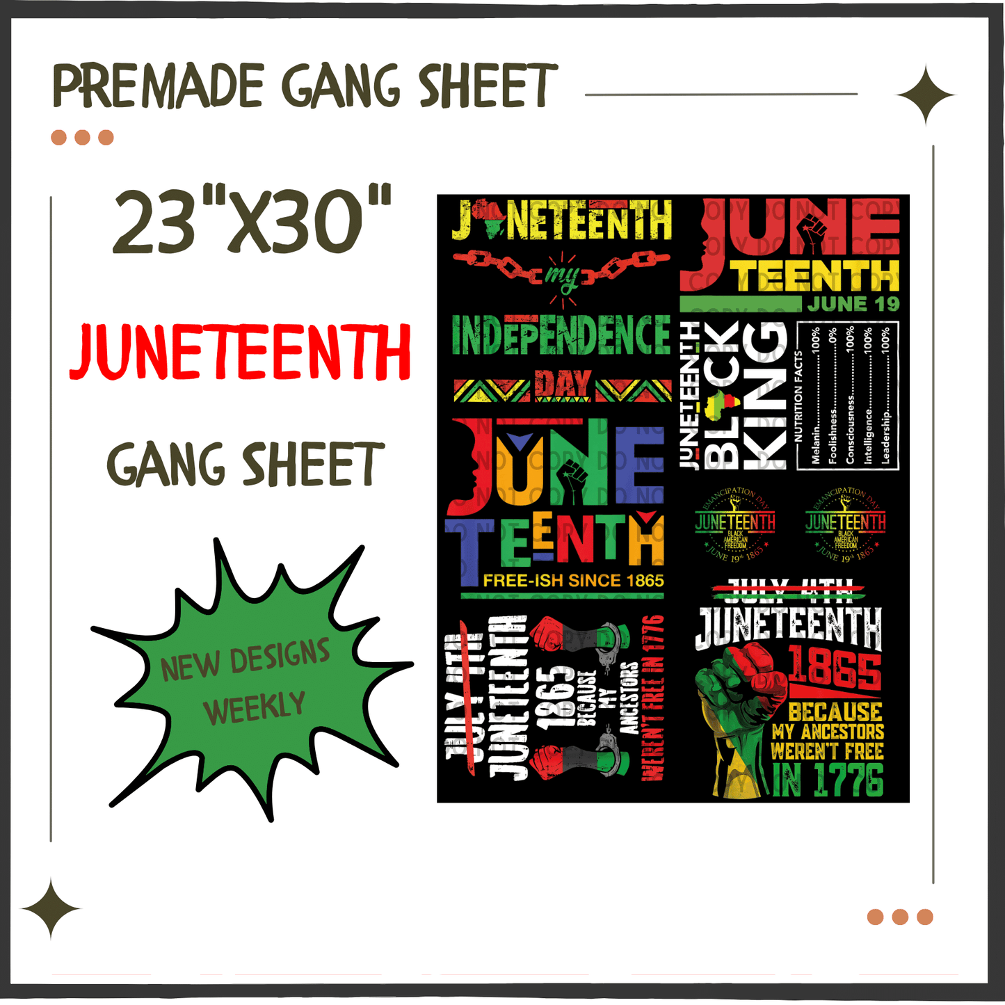 Premade Gang Sheet | Juneteenth