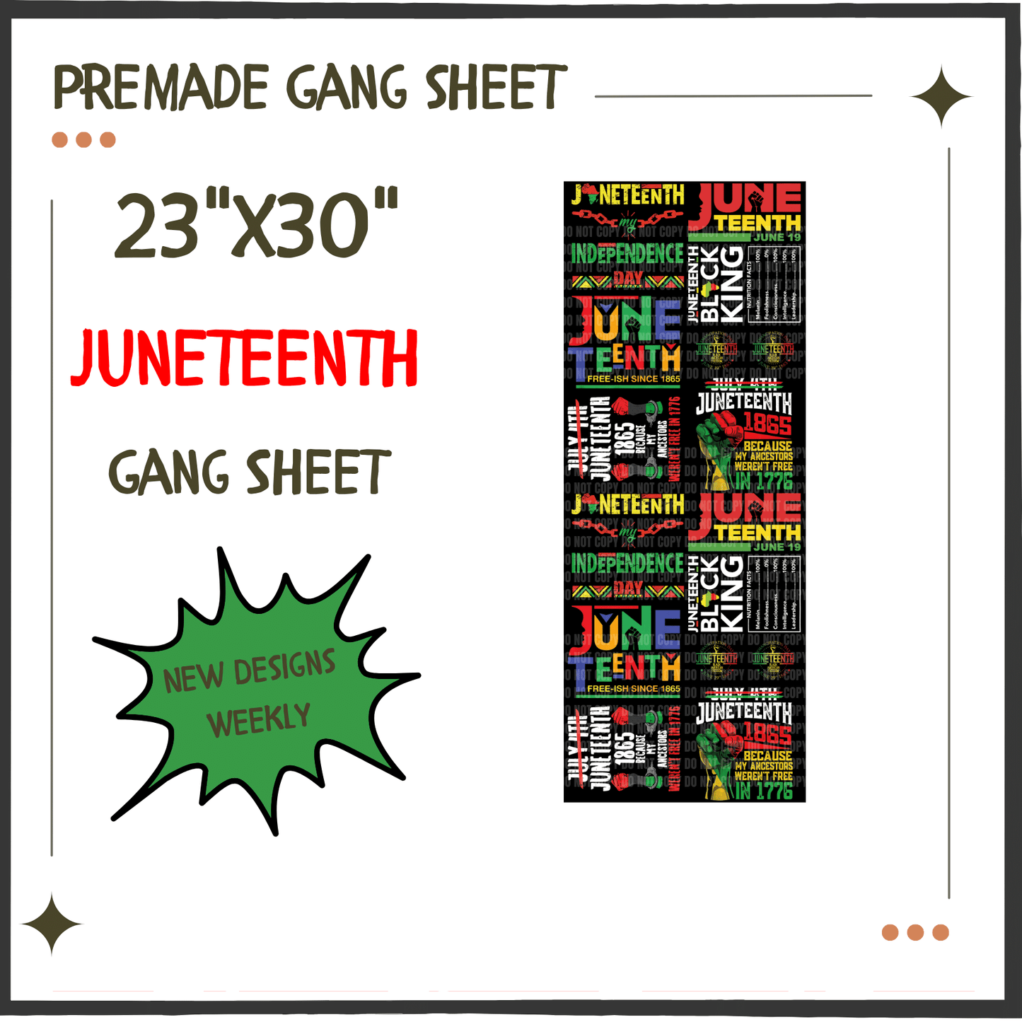 Premade Gang Sheet | Juneteenth