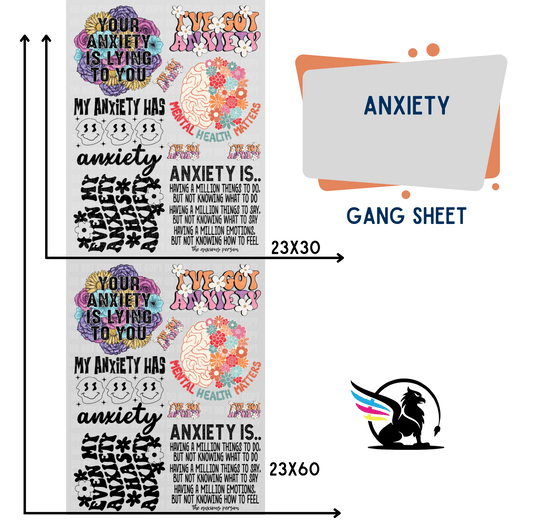 Premade Gang Sheet | Anxiety