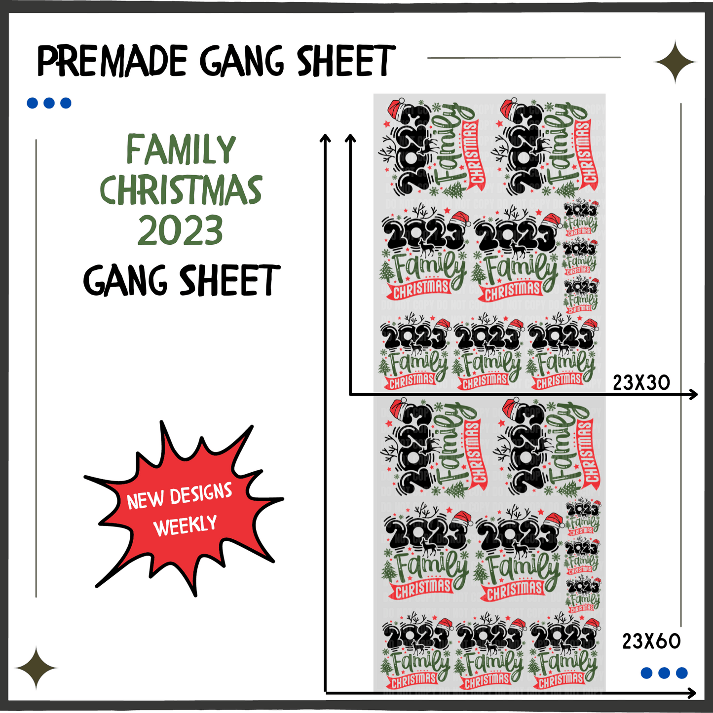 Premade Gang Sheet | Family Christmas 2023