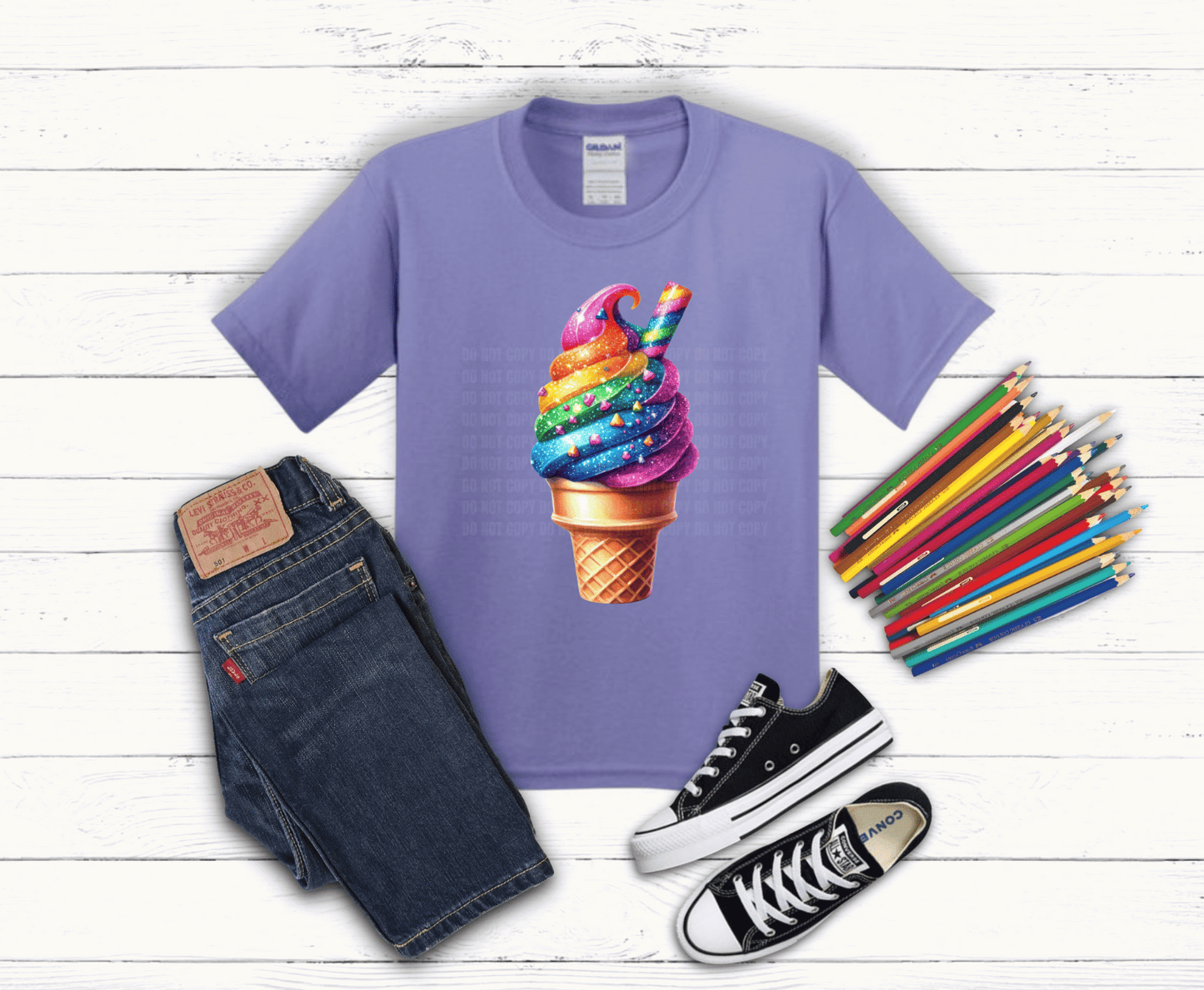 Premade DTF Transfer Gang Sheet For Graphic Tees | Pride Sparkle