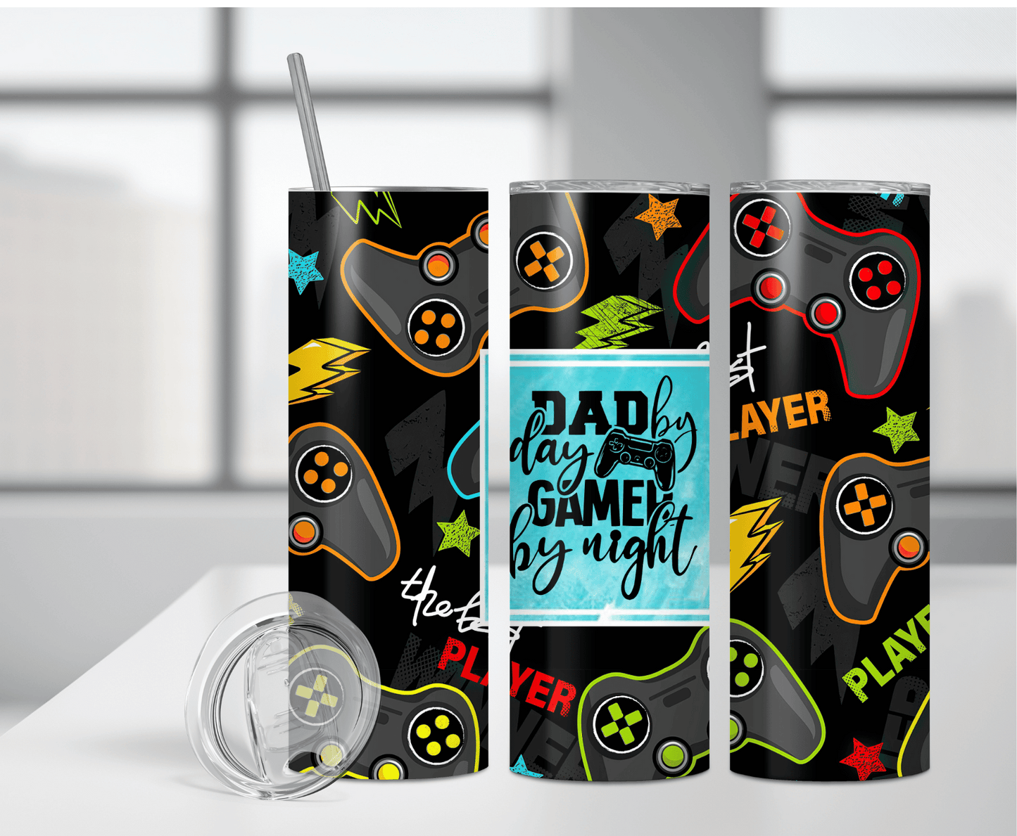 Gaming Dad | Sublimation Tumbler Transfer - Griffin Expressions