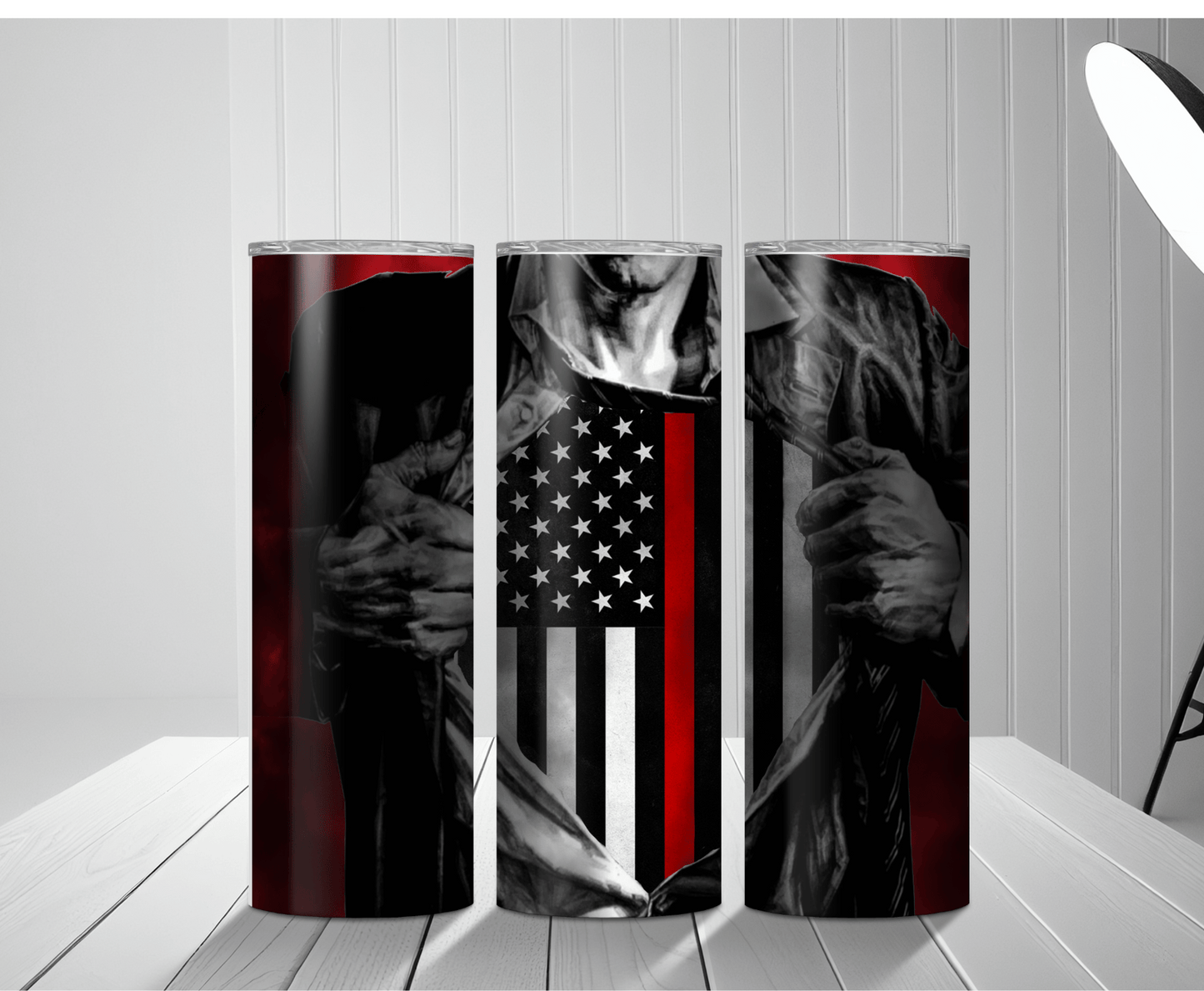 Red Line Superman | Sublimation Tumbler Transfer - Griffin Expressions