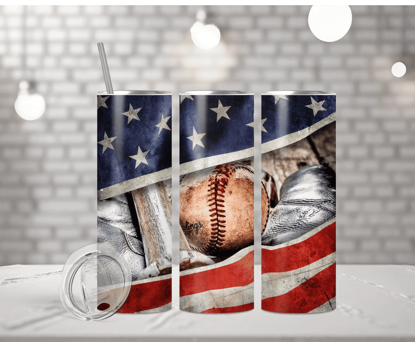 American Baseball | Sublimation Tumbler Transfer - Griffin Expressions
